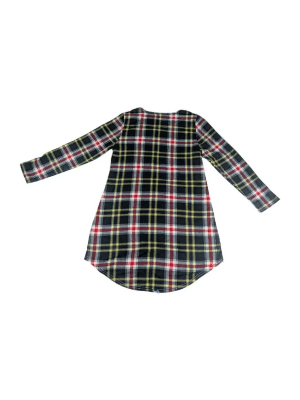 Harry Potter Hogwarts Youth /Ladies small Fleece Plaid  Pajama Top Dress READ